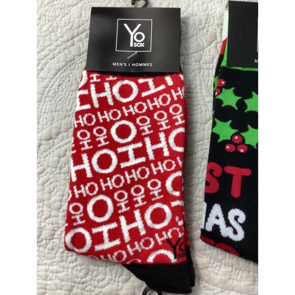 Lot of 7 Pairs Yo Sox Mens Christmas Socks Size 7-12 Cotton Blend Gift Set*New - Picture 4 of 9
